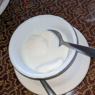 a bowl of yogurt