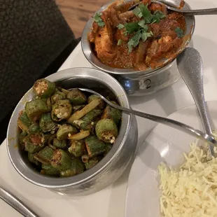 Bhindi Masala Special and Chicken Tikka Masala Special