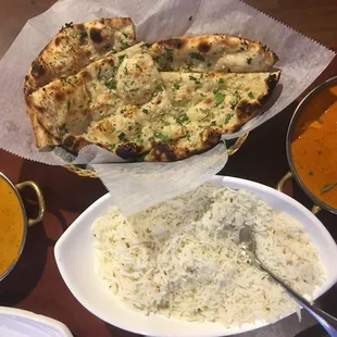 Lamb Korma (MUST TRY!!!) garlic naan and chicken Tikka masala!