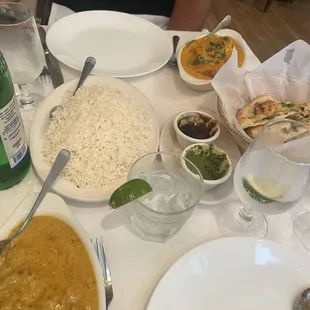 Chicken Korma Chicken Tikka Naan Basmati Rice