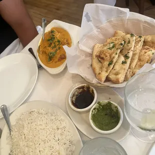 Chicken Tikka Basmati Rice Naan