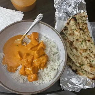 Chicken Tikka Masala, Garlic Naan