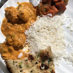 Garlic Naan, Navratan Korma, Chicken Korma, Chicken 65