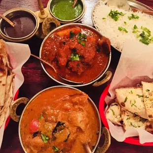 Madras Curry Chicken and Lamb Vindaloo