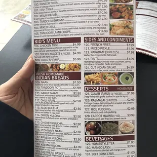 a hand holding a menu
