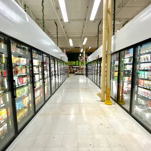 aisle of refrigerated food
