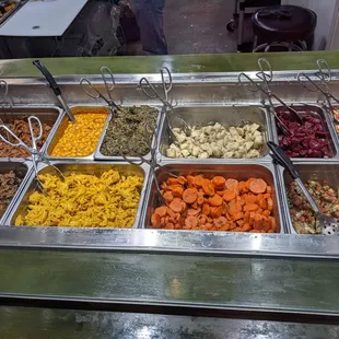 a variety of food items