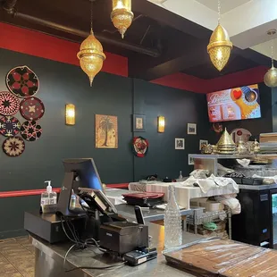 interior, sushi and sashimi