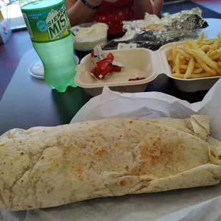 Falafel Sandwich combo and Cucumber yogurt w/ Pita