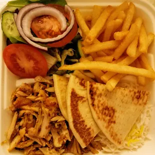 Chicken shawarma plate.