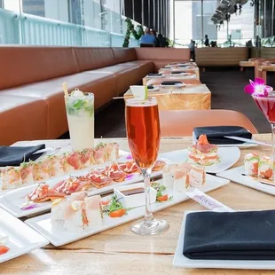 interior, sushi and sashimi