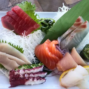 sashimi, sushi, sushi and sashimi, food
