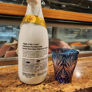 A little description of the Junmai Daiginjo Sake I pulled out of my cellar for tonight ! :) Yes, with my crystal Kiriko Sake glasses ! :)