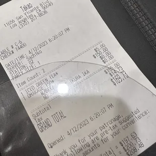 How much I paid for this forgettable 2hr omakase experience and didn't even get my dessert.