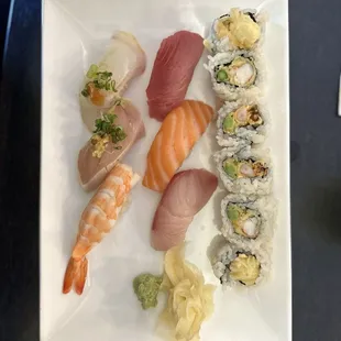 Deluxe Sushi Lunch with Shrimp Tempura Roll