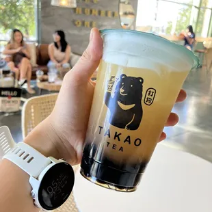 Grapefruit Green Tea with Boba