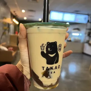 Black milk tea with tea jelly