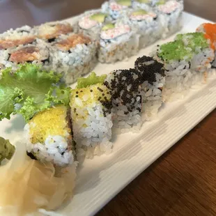 California roll, spicy tuna roll, King Crab roll