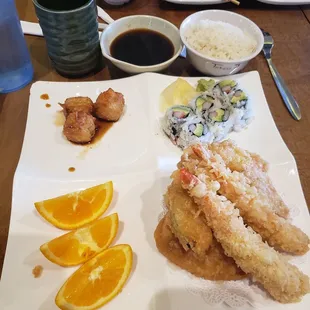 Shrimp tempura bento
