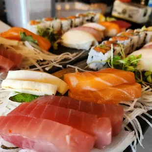 a variety of sushi