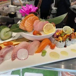 sushi and sashimi, sashimi, sushi, food