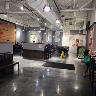 Clean indoor dining