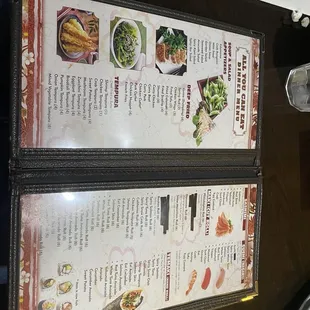 Buffet menu
