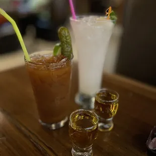 Bloody Mary (3/5) and Lychee (3/5), chases with Jamo (5/5 lol)!