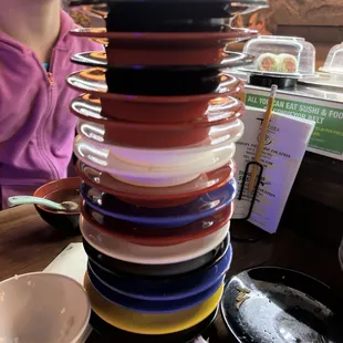 A stack of plates