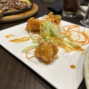 a plate of food on a table