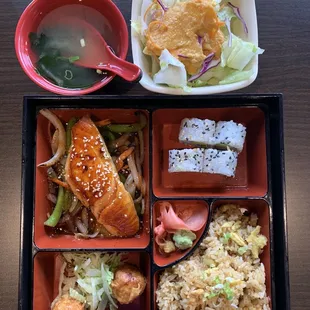 Salmon Teriyaki Bento Box