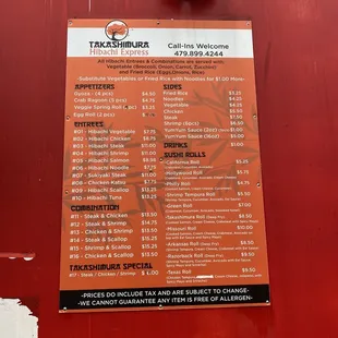 Menu.