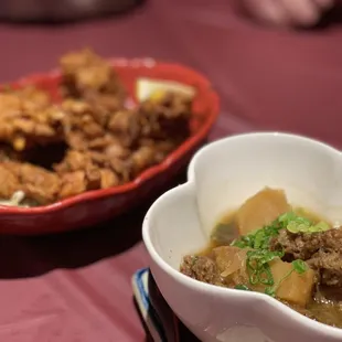 Karaage &amp; Japanese Beef Stew - gorgeous!