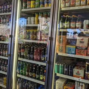 a refrigerator full of beer