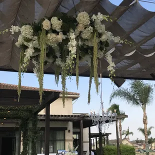 a view of the outdoor dining area