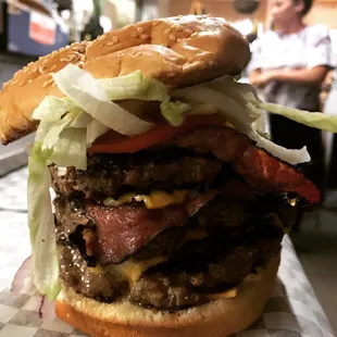 a large burger