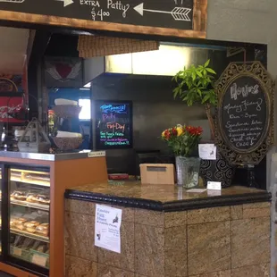 a display of baked goods