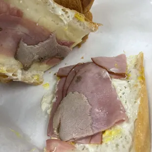 a ham and egg sandwich