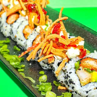 Tried our new Pepper party!!! with krab and sweet pepper on top.
