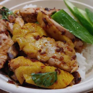 Sichuan chicken rice plate