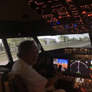 Dad flying the plane