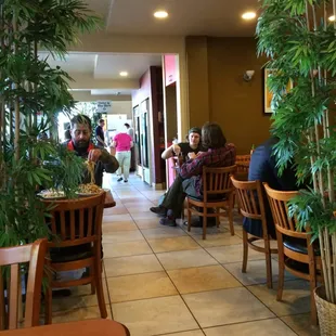 Take out or take this is a busy lunch spot