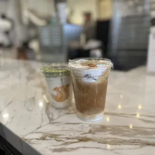 Dalgona Matcha Espresso Fizz