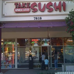 the front of the restaurant