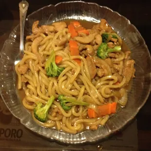 Chicken Udon is NOT a bowl- it's a plate.