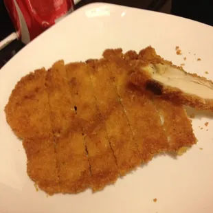 Delicious chicken katsu. (With two pieces missing!)