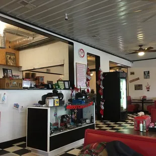 the interior of the restaurant