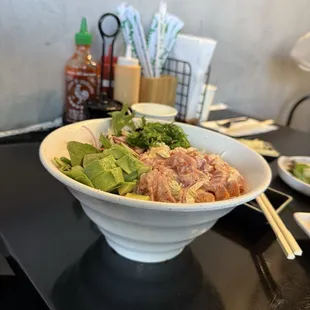 Bluefin tuna poke bowl
