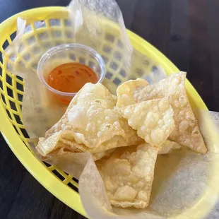 Free Appetizer when dining in- crispy wonton with Thai sauce