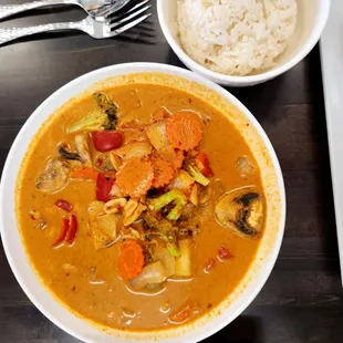 Massaman curry with extra veggies